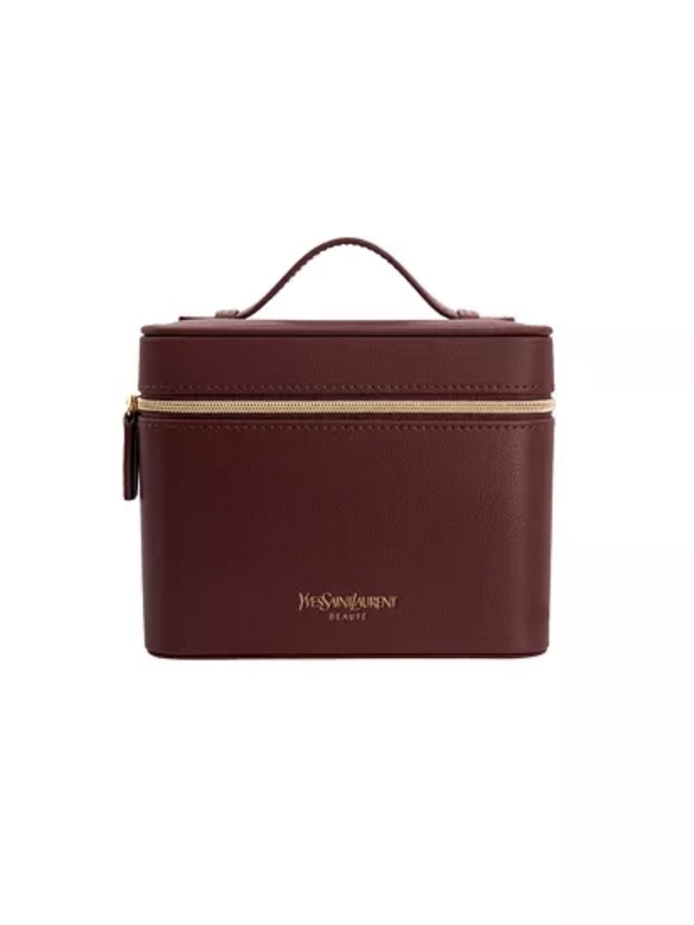 Yves Saint Laurent Top-Handle Beauty Case in Burgundy